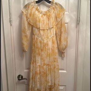 River Island Yellow Floral Long Sleeve Dress